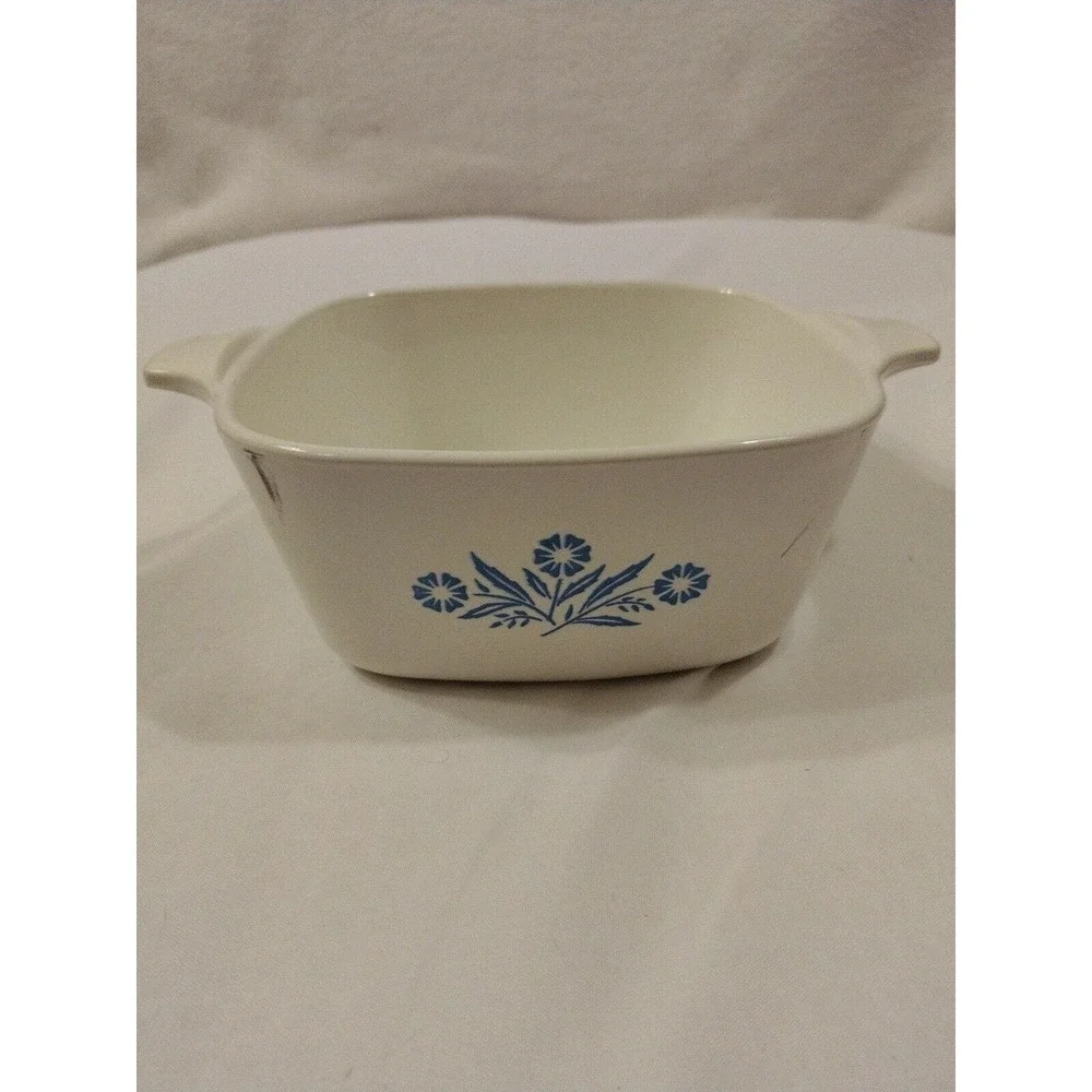 RARE‎ Mistake Crooked Print on Vintage Corning Ware Cornflower P-43-B 2 3/4 Cup